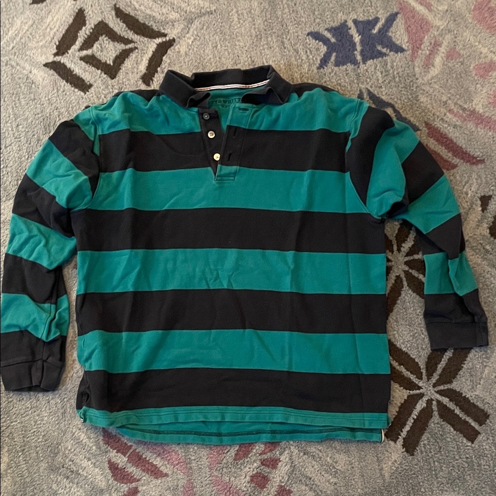 Tyrwhitt Green and Navy Polo Shirt Men’s XXL